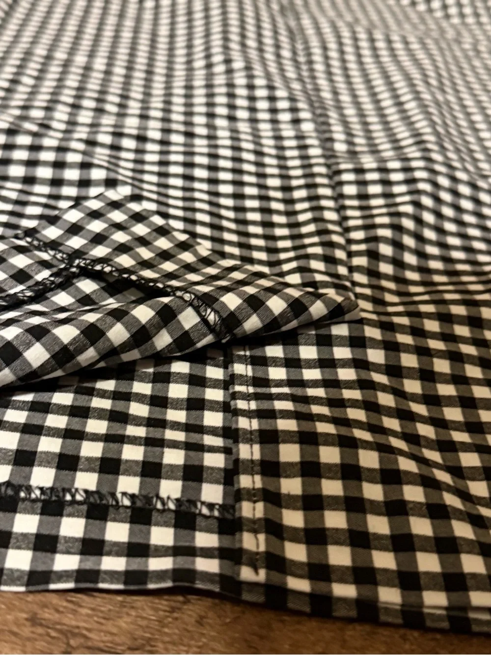 CHRISTOPHER & BANKS Black & White Gingham Stretch Pencil Skirt •Size S•